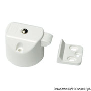 Lock for cabinet door white plastic