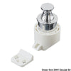 Lock for cabinet door white plastic