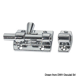 Cast chromed brass blocking latch 90 mm