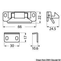 Snap lever lock - white