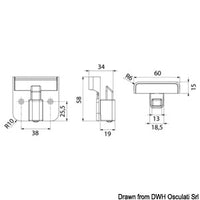 Recess fit lock for doors and drawers