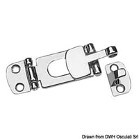 Lever latch with screw-covering hinge