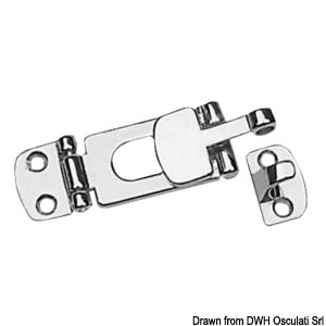 Lever latch with screw-covering hinge