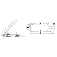 Anti-vibration rubber peak latch 96x29 mm black