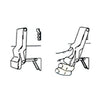 Anti-vibration rubber peak latch 96x29 mm