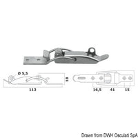Stainless steel toggle fastener lockable