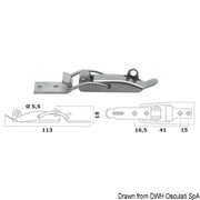 Stainless steel toggle fastener lockable