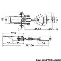 Locking with adjustable stainless steel lever