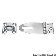 Heavy duty Hasp & Staple mirror polishedSS 33x87mm