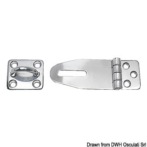 Heavy duty Hasp & Staple mirror polishedSS 33x87mm