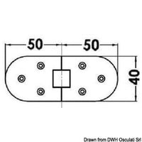 Microcast hinge 100 x 40 mm