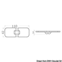 Foldable precision hinge, 180° rotation and screw cover