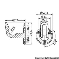 High-resistance hook with hidden screws