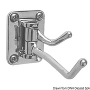 Coat hanger made of cast polished AISI 316 stainless steel