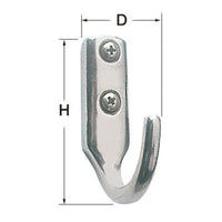 Polished SS hook 25x41 mm