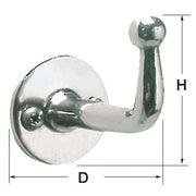 Polished SS hook 47x27 mm