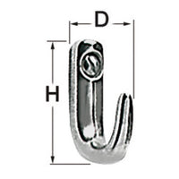 Polished SS hook 29x32 mm