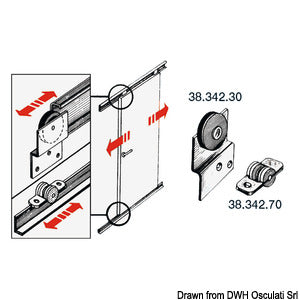 Sliding traveller 60x70 mm