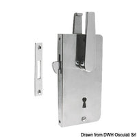 Recess-fit lock for sliding door with traditional key