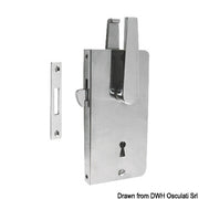 Recess-fit lock for sliding door with traditional key