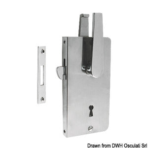 Recess-fit lock for sliding door with traditional key