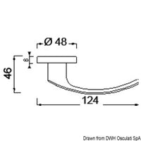 SLIM handle chromed brass 124 mm