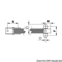 SS hatch stay 220 mm C