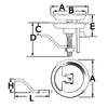 Lift latch mirror polished AISI316 90 mm