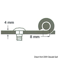 Large hinge 230x100 mm