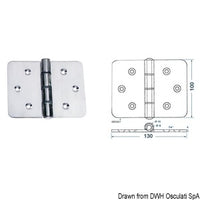 Large hinge 130x100 mm