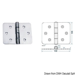 Large hinge 130x100 mm