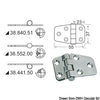Hinge reversed pin 55x37 mm