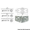Hinge standard pin 74x37 mm