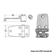 2-mm overhang hinges