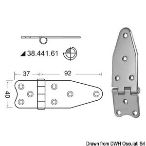 Hinges 2 mm thickness