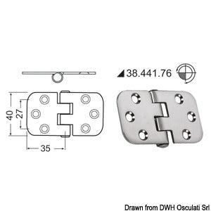 Hinges 2 mm thickness