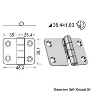 Hinges 2 mm thickness
