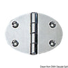 Oval hinge 48x67 mm stud mounting 2 mm