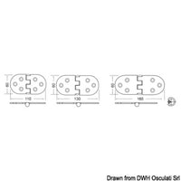 Hinge reversed pin heavy duty 110x60 mm