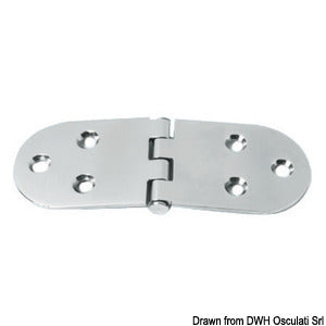 Hinge reversed pin heavy duty 160x60 mm
