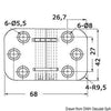 Foldable hinge 68x42 mm