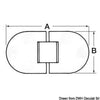 Foldable hinge 2mm 84x30 mm
