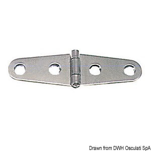 Hinge mirror polished SS 101x27 mm