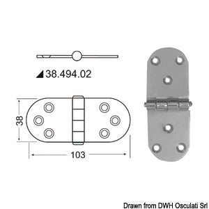 Hinges 2 mm thickness