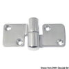 Hinge mirror polished AISI316 100x50 mm left
