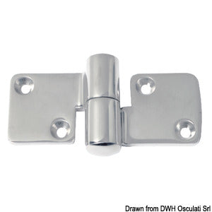 Hinge mirror polished AISI316 100x50 mm right