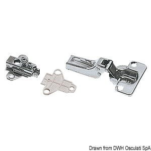Spring hinge 5-9 mm 94x54 mm