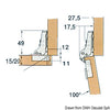 Spring hinge 5-9 mm 94x54 mm