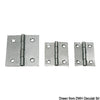 Polished SS hinge 25x30 mm