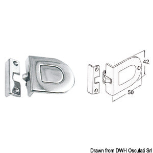 Latch with pressure opening